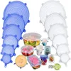 Siliconen Cover Stretch Deksels Herbruikbare Airtight Food Wrap Covers Houden Verse Seal Bowl Stretchy Kitchen Cookware