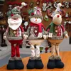 Merry Christmas Doll Retractable Santa Claus Snowman Elk Happy Year Gifts Xmas Ornament Navidad Decorations Natal Plush Toys 211104