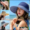 Kepsar hattar, halsdukar handskar mode aessoriesgirls vikbar floppy st hatt med bred brim strand sommar söt bowknot sol för ansikte solskyddsmedel a