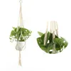 Cintres de plantes en macramé, porte-pots en corde, jardinière suspendue au mur, panier suspendu, porte-plantes, pot de fleurs d'intérieur, levage de panier DAJ26