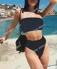 Mix 9 stilar L Italienska Bikini Vår sommar Fashion Bee Tiger Blommor Brev Utskrift Kvinnor Badkläder Toppar Högkvalitativ Vit Blå Svart Röd 05