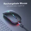 Wireless Mice Bluetooth RGB Rechargeable Wireless Computer Silent LED Backlit Ergonomic Gaming For Laptop PC212O