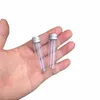 Petites bouteilles en verre avec bouchon à vis en aluminium 2 ml 4 ml 6 ml clair transparent mini minuscules flacons conteneurs mignon souhaits bouteille 50pcs