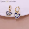 5 pares, design moda néon esmalte colorido coração charme brinco cz pavimentar aros dangle jóias