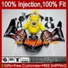 Corpo iniezione per HONDA CBR 600RR 600CC 13-20 57No.17 CBR600 CBR 600 Nero giallo CC RR F5 13 14 15 16 17 18 19 20 CBR600RR 2013 2014 2015 2016 2017 2018 2019 2020 carenature