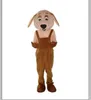 Costume da mascotte per cani marrone di alta qualità Costume da festa di Natale in fantasia di Halloween Vestito da personaggio dei cartoni animati Vestito da carnevale unisex per adulti