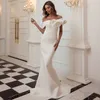 Schöne Bootshals Abendkleider Party Kleid Frauen Hochzeiten Kleider Lange Vestidos Elegantes Süßigkeiten Farbe Neuer Stil Prom Kleider