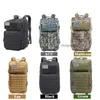 47l Molle Army Tactical Plecak Trwałe Wojskowe plecaki bojowe Larga Pojemność Torba Outdoor Torba Camping Plecak górski Q0721