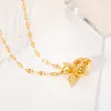 Pendant Necklaces Korean Style Geometry Hollow Heart Wing No Fade Stainless Steel Necklace For Women Fashion Gold Color Wedding Jewelry Fema