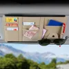 자동차 주최자 Yolu Sun Visor 카드 클립 눈 청구서 휴대 전화 증명서 저장 가방 빨간색 검은 베이지 색 브라운