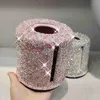 Tissue Boxes & Napkins Rhinestone Cylinder Box Circular Pumping Case Office Living Room Bedroom Toilet Roll Paper Tube Bucket Holder Storage