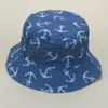 Retro anchor fisherman hat cashew print doublesided ethnic female outdoor sunscreen sunhat3364207