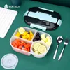 WORTHBUY Kids Lunch Box Portable Leak-Proof Food Container Storage Plastic Microwave Bento Box For Children Fruit Salad Food Box 211108