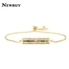 Charm Bracelets Cmoonry Classic Design Rainbow Color CZ Zirconia For Women Girl Gold Chain Bracelet Adjustable Wholesale