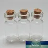 100pcs Mini clair bouchon de liège bouteilles en verre flacons mignons conteneurs bocaux petite bouteille souhaitant design expert prix usine qualité dernier style