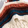 Donna Moda Colore Match Crochet Gilet corto Maglione sottile Donna Vintage lavorato a maglia Maglioni slim Donna Estate Chic Crop Top S805 210416