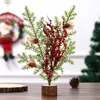 Noël en plastique fausses fleurs salon décoration Table plante décor à la maison fleur décorations de mariage plantes séchées
