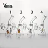 Kvarts Rökning Tillbehör Bägare 5 inches med Bend Onique Bowl Carb Cap Nails Individual Black Box Vattenrör Glas MINI BONGS DAB RIG DHL 343