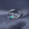 JewelryPalace 3ct Genuine Rainbow Mystic Topaz 925 Sterling s Women Engagement Ring Silver 925 Gemstones Jewelry