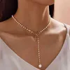 Złoto Bowknot Pearl Naszyjniki dla Kobiet Moda Vintage Butterfly Rhinestone Łańcuch Clavicle Choker Naszyjnik Biżuteria Trend