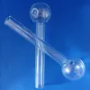 Glass Oil Burner Pipe OD 30mm Clear Thick Pyrex Dabber Smoking Handle Bong Dab Nail Rig hand Burning herb tobacco