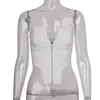 CNYISHE SEXY V Kraag Corset Tops voor Dames Crop Top Fashion Elegant Wit Zwart Wild Strap Tank Top Bodycon Bustier Top Vest 210419