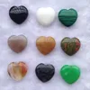 Natural Stone Crystal Crystals Stones Love Heart Shape loose beads for Jewelry making Valentine Day Ornament Non Porous Jewellery wholesale 2cm