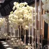 Vases 14pcs) 70cm Tall) Pas de fleurs, y compris) Stand de cristal de mariage de mariage décoratif pour la table centrale de table AB0550