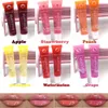 Fruit Burst Lip Oil Parfumé Repulpant Lip Gloss Hydratant Gelée Brillant Vitamine E Huiles Lipgloss 6pcs