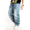 Gevşek Hip Hop Jeans Erkekler Baskılı Avrupa Marka erkek Gevşek Rahat Moda Pantolon Hiphop Hip-Hop Kaykay 211108