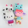 Nouveau chat en peluche poupée jouets animaux en peluche poupées maison sirène chats figurine en peluche jouet mignon poupée