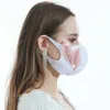 Feuille tissu autocollant glace soie masque adulte rouge été Rafraîchissant en trois dimensions lavable emballage individuel masques taille 34*13cm