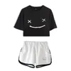 Rüya 20 Milyon Polar Merch Tops İki Parçalı Set Şort + Güzel T-Shirt Harajuku Streetwear Kız Kadınlar Setleri