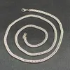 3 мм 4 мм посеребренные цепи из нержавеющей стали Женщины Человеки для мужчин для хип-хоп кулон ожерелья украшения
