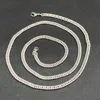 3mm 4mm catene in acciaio inossidabile placcato argento da donna girocolli da uomo per gioielli con collane con ciondolo hip-hop