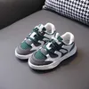 2021 Chic Hot Children's Buty Nowe Chłopcy Patchwork Sneakers Girls Fashion Casual Student Trendy Buty Koreańskie Kids Buty E08193 G1025