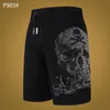 Deigner Beach Short Men Crytal Skull Drawtring Relaksed Homme Lover Black Fahion Conte Druku