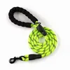 Dog Padded Handle Nylon Heavy Duty Reflect Light Leashes with Hang Ring for Dogs Bottle Bowls Pet Supplies