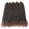 Venda quente Goddess Sintético Faux Locs Crochet Tranças Cabelo Dreadlock Extensões para mulheres negras
