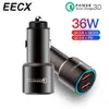 Car Charger Haina Originele QC 3.0 Dual Snelle lading MAX 36W voor iPhone Samsung Huawei Xiaomi USB-C PD Snel opladen