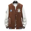 Ankomst Autumn Baseball Wear Students Fat Teenagers Preppy Style Rib Sleeve Kort tryck Bomber Jacket Brand Clothing 220124