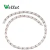 Wollet Jewelry Health Energy Pure Titanium Hematite Germanium Infrared Magnetic 3 In 1 Elements Necklace Men Women