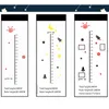 Söt mönster vägg dekal barn höjd mått vägg pasta vägg klistermärken för barn rum baby tillväxt diagram tapeter för hem 211112