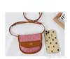 Designer Designer Torebka 2021 Jesień Zimowe Litery Drukowane Dzieci Mini Saddle Bag Dziewczyna Księżniczka Akcesoria Crossbody Torby Casual Portfel F678