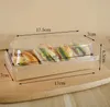 Boîte à gâteaux en gros Transparent Transparent Sandwich Puff Biscuit Dessert Cuisson Emballage Boîtes Cadeaux En Papier Cas Carré Rectangle Conteneur SN3163