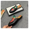 Designer Princetown Slippers Genuine Leather Mules Women Loafers Metal Chain Casual Shoe Lace Velvet Slipper With Box