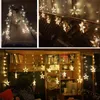 Luces de cadena de estrellas LED Guirnalda de Navidad Luz de cortina de hadas 2.5M Interior al aire libre para dormitorio Fiesta en casa Boda Ramadán Decoración 211112