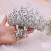 Nya Ankomst Stjärnor Kristaller Headestycken Fascinator Bridal Hair Makeup Headpiece Crown Tiaras Föreställningar Fascinators Party Tiara Headbands