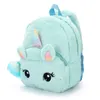 Zaini peluche Simpatico cartone animato Unicorno Borse da scuola per bambini per ragazze Soft Children-SchoolBackpack Kindergarten Baby Travel Snacks Toys Bag