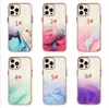 SUCKSUST HYBRID TPU Transparen Cases Electorplating Fantasy Watercolor Xinghai Marble Phone Fall f￶r iPhone14 13 Pro Max 12min 11 X XR XS 7 8 Plus